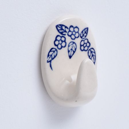 White Ceramic Adhesive Hooks for Painted Walls